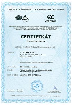 ČSN EN ISO 9001:2016